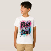 T-shirt Rad Like Dad Shirt Retro Toddler Tee de fête des p (Devant entier)