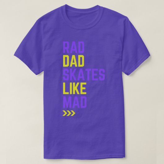 T-shirt Rad Papa Patinage Comme Mad (Design devant)