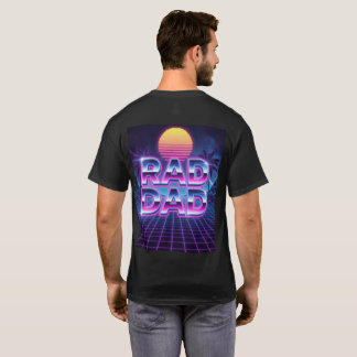 T-shirt Rad Papa Rétro 80s Synthwave Fête des Pères