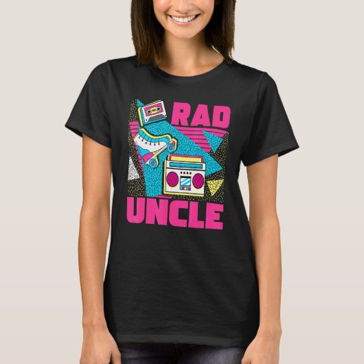 T-shirt Rad Uncle 90s Aesthetic Nostalgia 1990's Retro Unc (Devant)