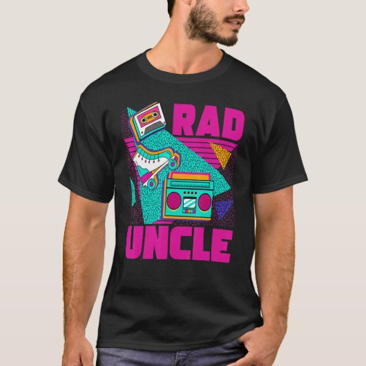 T-shirt Rad Uncle 90s Aesthetic Nostalgia 1990's Retro Unc (Devant)