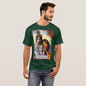 T-shirt Radha et Krishna - ॐ divin d'amour (Devant entier)