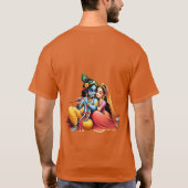 T-shirt Radha Krishna avec un tex sacré multicolor (Dos)