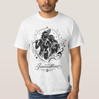 T-shirt Radha Krishna Flûte Janmashtami Joyeux