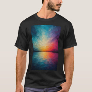 T-shirt Radiant Horizon Réflexions Abstraites