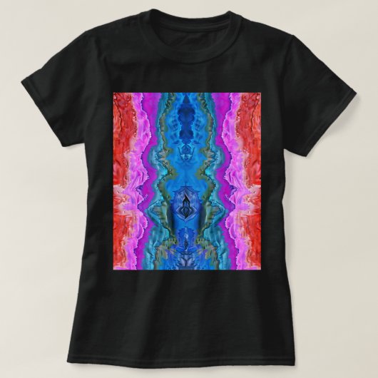 T-shirt "Radiant Reflection" Abstrait coloré  (Design devant)
