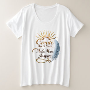 T-shirt Radiant Sun & Feather Quote Plus Taille