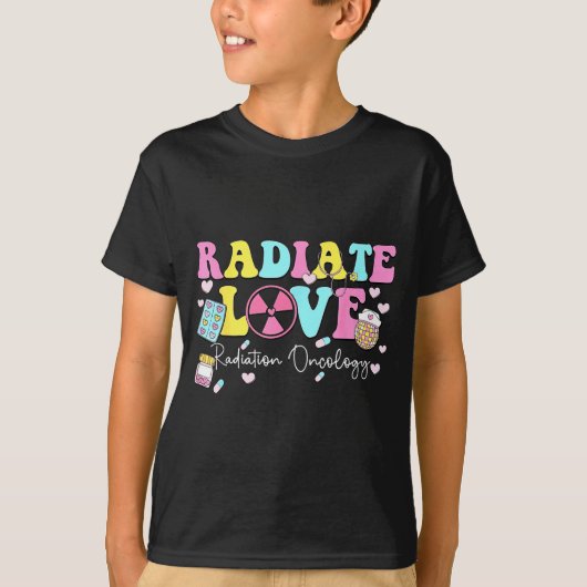 T-shirt Radiate Love Radiation Oncology Valentine's Day Ra (Devant)