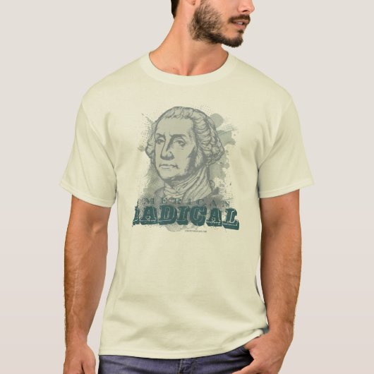T-shirt radical américain de George Washington (Devant)