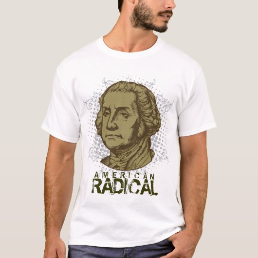 T-shirt radical américain de George Washington (Devant)