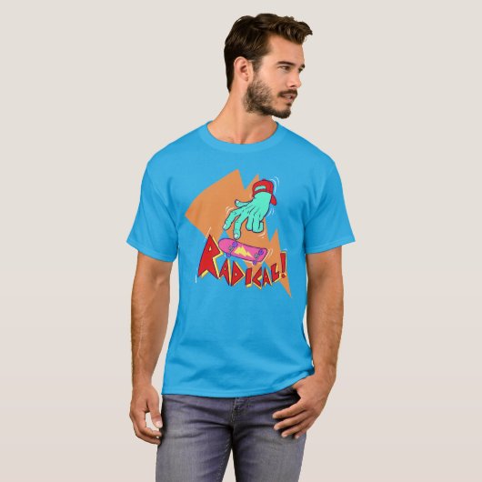 T-shirt Radical Left - Skateboard main dans le style année (Devant entier)