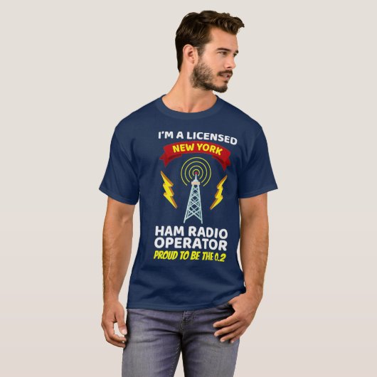 T-shirt Radio amateur Opérateur Funny Ham Radio New York (Devant entier)