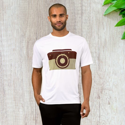 T-shirt Radio Brown Rétro Et Antique Or