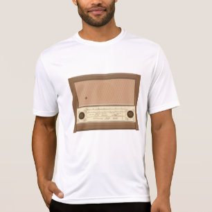 T-shirt Radio en bois rétro des années 1940