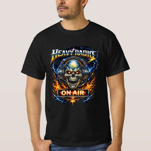 T-shirt Radio Lourd – En Ondes Crâne (Devant)