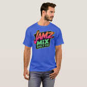 T-shirt radio rétro - JAMZ MIX 100,7 FM style néon (Devant entier)