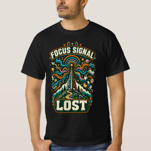 T-Shirt Radio Rétro Perte de Signal de Focus