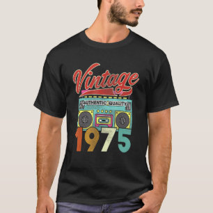 T-shirt Radio Vintage Authenticité Qualité 1975 47e Annive