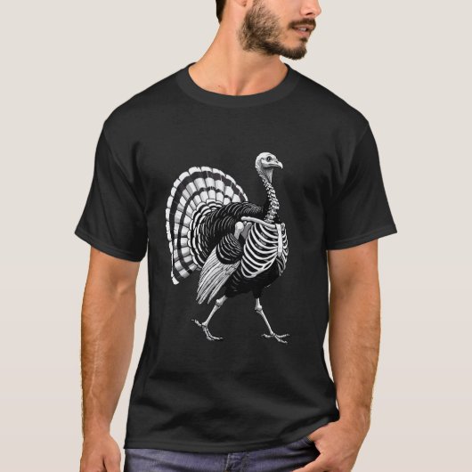 T-shirt Radiographie de l'anatomie du corps de dinde squel (Devant)