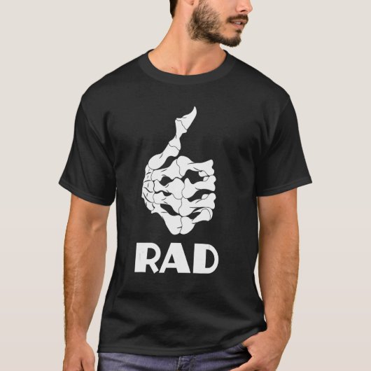 T-shirt Radiology Tech Rad Skeleton Thumb X Ray Sketon Lik (Devant)