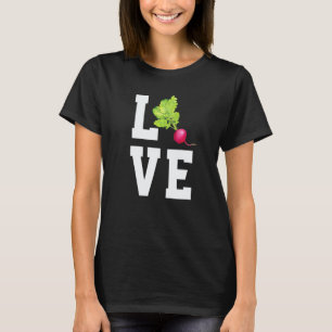 T-shirt Radis d'amour Légume mignon Radis végétalien