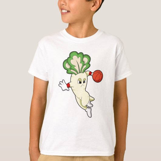 T-shirt Radish aux sports de basketball (Devant)