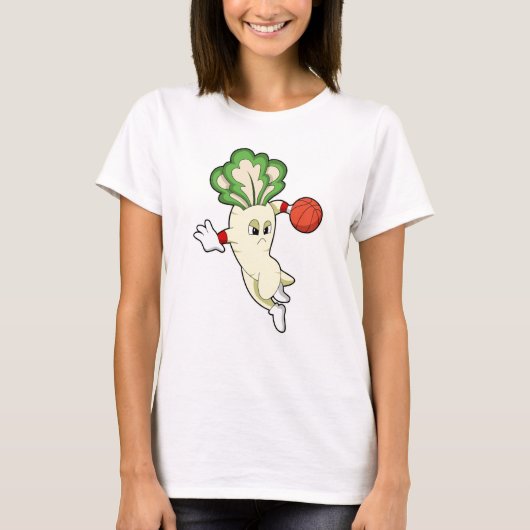 T-shirt Radish aux sports de basketball (Devant)