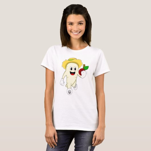 T-shirt Radish comme fermier avec des fruits (Devant entier)