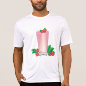 T-shirt Rafraîchir Berry Smoothie Boisson Rose (Devant)