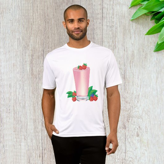 T-shirt Rafraîchir Berry Smoothie Boisson Rose