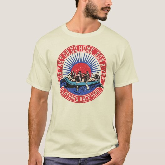 T-shirt Rafting de la rivière Retro Bow (Devant)