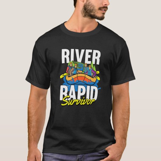T-shirt Rafting de rivière Rapid Survivor Rapids (Devant)