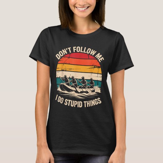 T-shirt Rafting Design For Men Women White Water River Raf (Devant)