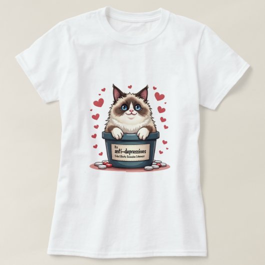 T-shirt Ragdoll bicolore (Design devant)