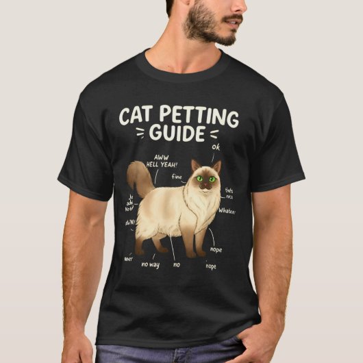 T-shirt Ragdoll Cat Petting Guide Funny Cat Lover (Devant)