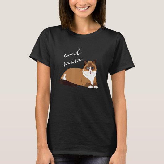 T-shirt Ragdoll Chat Maman Pour Chat (Devant)