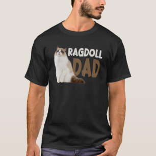 T-shirt Ragdoll Chat Papa Drôle Propriétaire Chat Amoureux
