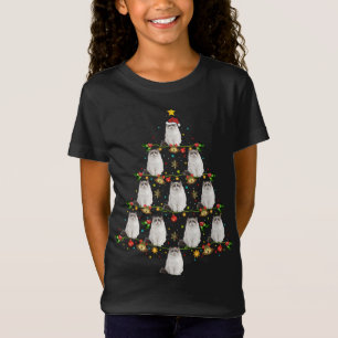 T-Shirt Ragdoll Chat Xmas Arbre Cadeau Santa Hat Ragdoll C