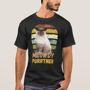 T-shirt Ragdoll Meowdy Purrtner - Mashup Drôle Entre Meo