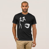 T-shirt Rage d'ordinateur, blanche (Devant entier)