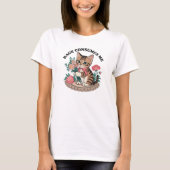 T-shirt Rage me consomme fleur de chat mignonne Kitty chat (Devant)
