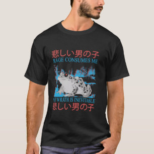 T-shirt Rage me consomme horreur Vintage Japonaise Frog mè