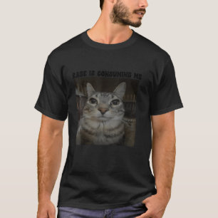 T-shirt Rage Me Consume Chat Silly Staring Chat Drôle C