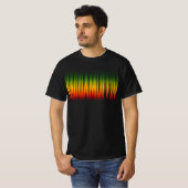 T-shirt Raggamuffin Blurred Effet Typographie Rasta Reggae (Devant entier)