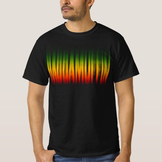 T-shirt Raggamuffin Blurred Effet Typographie Rasta Reggae (Devant)
