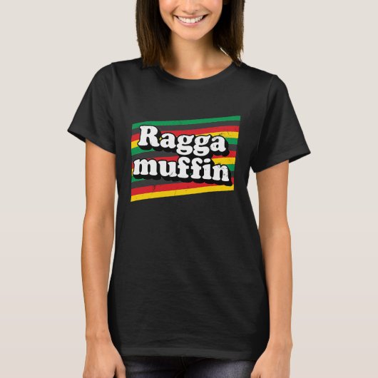 T-shirt Raggamuffin Rasta Jamaïque Racines Rastafarienne R (Devant)