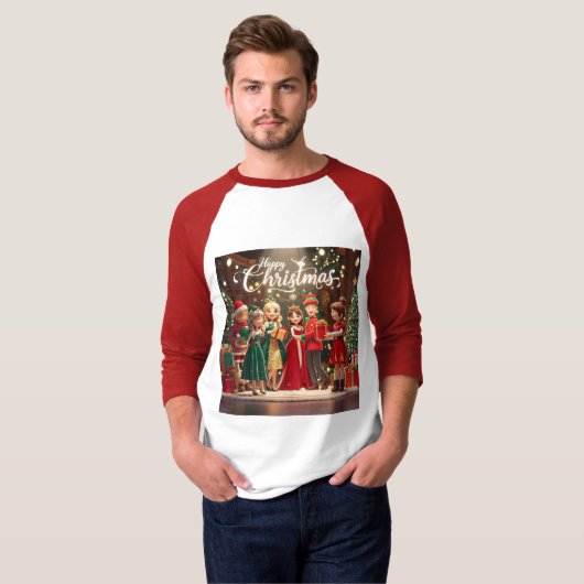 T-shirt raglan 3/4 (Devant entier)