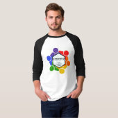 T-Shirt Raglan à manches 3/4 (Devant entier)