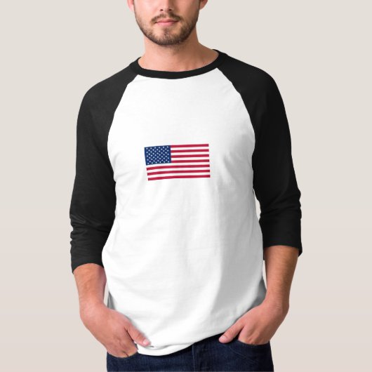 T-shirt Raglan à manches 3/4 pour hommes (Devant)