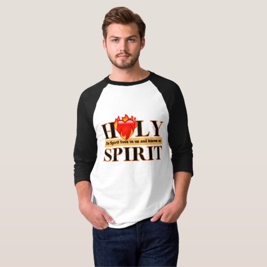 T-shirt Raglan à manches 3/4 pour hommes (Devant entier)